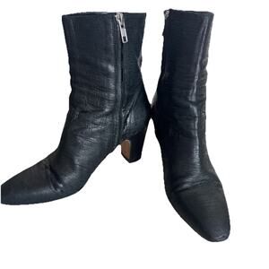 IRO Leather Boots Size 38 US 7.5 8 Ankle Moto Designer
